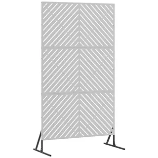 vidaXL Sichtschutz 100 x 50 x 180 cm Grau Stahl