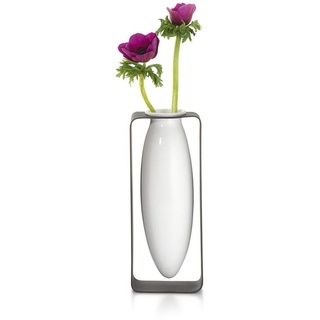 Philippi - Float Vase, hoch - schebende Vase im Metallgestell - für Tupen, Rosen, effektvolle dekorative Vase