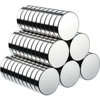 BUSATIA Magnete, 60 Stück Rund Magnets Mini Magneten für Magnettafel, Whiteboard, Magnetboard, Pinnwand, inkl. Aufbewahrungs Box (10x2 mm)