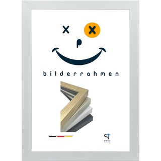 SteTas Bilderrahmen Galerie | Weiß | 50 x 75 cm | Happy Frame Galerie | Acrylglas | Fotorahmen | Kunststoffrahmen - Massiv | Made in Germany