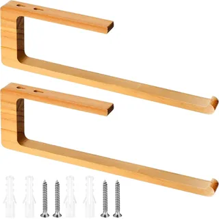 Küchenrollenhalter Holz Wandhalterung für Küche Bad - Langlebig, Stabil
