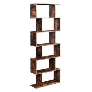 Vasagle Bücherregal LBC61BX, braun, vintage, aus Holz, 6 Fächer, 70 x 190,5 x 24cm