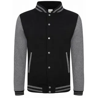 AWDis Varsity Jacket Jet Black/Charcoal S