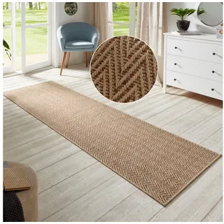 HANSE Home Läufer Nature 500, rechteckig, Höhe: 5 mm, Flachgewebe, In- & Outdoor, Rutschfest, Flur, Küche, Garten, Terrasse beige 80 cm x 500 cm x 5 mm