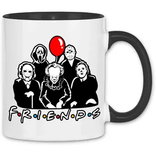 wowshirt Tasse Serienmörder Clown Halloween Horror Film Jason Freitag der 13 Gruselig, Farbe:White - Black