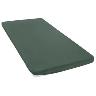 OTTO home Spannbettlaken Topper Basic, in Gr. 90x200, 140x200 oder 180x200 cm, Microfaser-Jersey, Gummizug: rundum, (1 Stück), Baumwolle, Matratzen bis 8 cm Höhe, Bettlaken, Spannbetttuch, Laken grün 160 cm x 200 cm