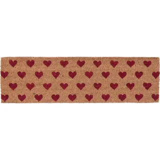 Clayre & Eef MC129 Fußmatte/Türmatte Rote Herzen 75 * 22 * 2 cm