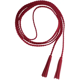 Nanxson Damen Taillengürtel Gewebte Quasten Kettengürtel Leder Dünner Gürtel für Kleid PDW0042 (rot) - XL
