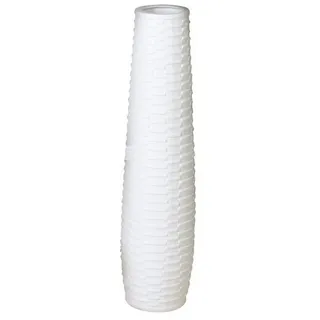 Gilde Vase, Catania Ker.weiß,H.59/D.16cm