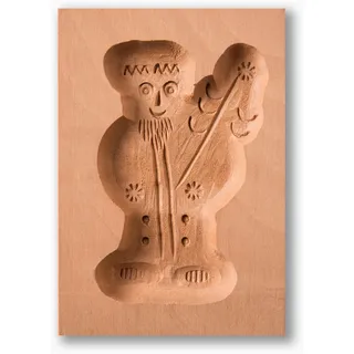 Spekulatiusform Niko, Holz Form Birnbaum, Spekulatius-Model für Anisgebäck, 8,5 x 6 cm