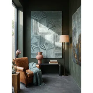 KADIMA DESIGN Leven Blake Wollteppich 120 x 170 cm Entenei-Blau/Türkis