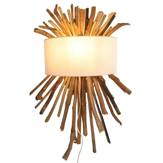 Handgefertigte Wandleuchte aus Treibholz und Baumwolle, Modell Mandalika | Naturmaterialien, einzigartiges Design, umweltfreundlich, ideal für Naturfreunde