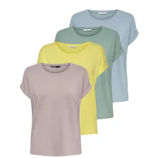 ONLY Tops für Damen Basic Kurzarm Rundhals - M