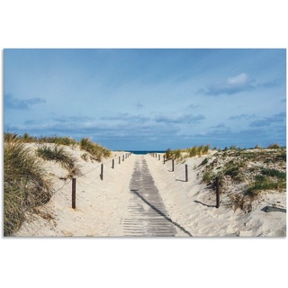 Artland Wandbild Strandaufgang an Küste der Ostsee, Strandbilder (1 St), als Alubild, Outdoorbild, Leinwandbild, Poster, Wandaufkleber blau 120 cm x 80 cm