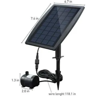 2,5-w-solarwasserpumpe Für Springbrunnen ‚Äì Verbesserte Tauchversion ‚Äì Für Teiche, Schwimmbecken, Aquarien, Vogeltränken ‚Äì Komplettset