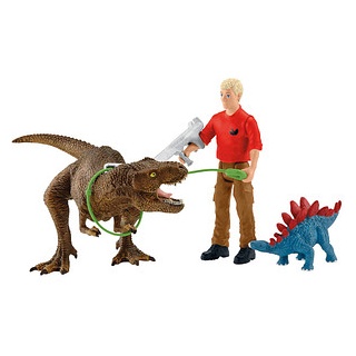 Schleich® Dinosaurs 41465 Tyrannosaurus Rex Angriff Spielfiguren-Set