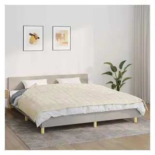 vidaXL Gewichtsdecke Hellcreme 155x220 cm 11 kg Stoff