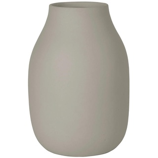 Blomus Dekovase Colora, Hellgrau, Keramik, 15.0 cm, zum Stellen, Dekoration, Vasen
