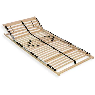 Sleepneo Lattenrost, Buche, Holz, 7-Zonen, 90x190 cm, Hergestellt in Deutschland, Blauer Engel, TÜV Süd, Federholzleisten verleimt, Federleisten mit Duokappen, individuelle Liegehärteeinstellung, Mittelgurt, verstellbar, Schlafzimmer, Lattenroste