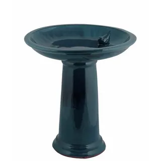 Seyila Home Vogeltränke Dekorative Vogeltränke / Vogelbad aus Keramik, Gartenbedarf, für Wildvögel, Insekten, Bienen 47,5 cm