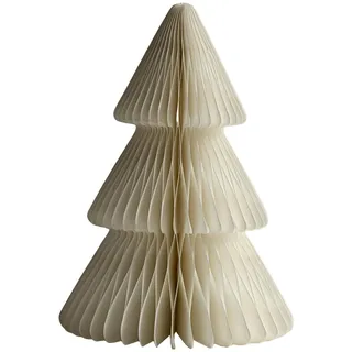 Wabenpapier Weihnachtsbaum Weihnachten Party Tischdeko Mini Weihnachtsbaum Wabendekorationen Weihnachten Party Supplies Weihnachtsdekorationen Indoor Outdoor Beige (25 cm)