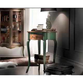 Xlmoebel Beistelltisch Holztisch in zeitlosem Design für Konsole und Schminktisch (1-St., Sekretär), Hergestellt in Italy grün
