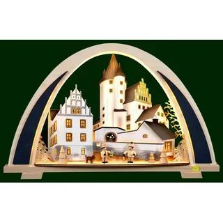 LED Schwibbogen 53cm New Line Schloß Schwarzenberg Exclusiv - Handwerkskunst aus dem Erzgebirge