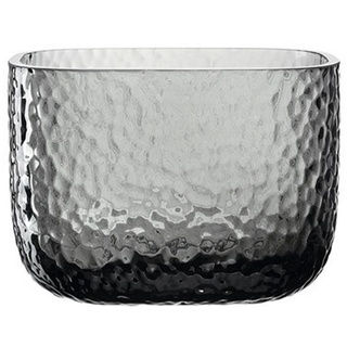 Leonardo Vase, Grau, Glas, 18x13x14.3 cm, handgemacht, zum Stellen, auch für frische Blumen geeignet, Dekoration, Vasen, Glasvasen
