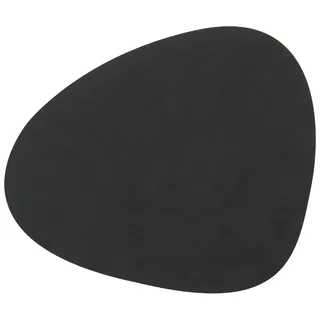 LINDDNA Tischset Nupo L Curve Leder Schwarz (Large)