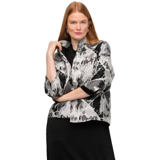 Ulla Popken Blazer kariert Schwarz 46
