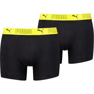Puma Sport Microfiber Boxershorts Gelb / Schwarz M 2er Pack