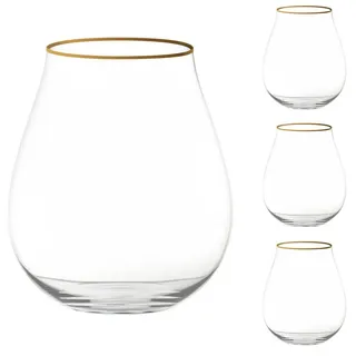 RIEDEL THE WINE GLASS COMPANY Glas Gin Set Limitierte Edition mit Goldrand, 4-tlg., Kristallglas weiß