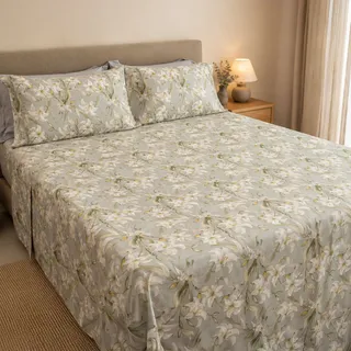 Funda Nórdica Matrimonial Saha, Incluye Funda, De Satén, Lavable A Máquina, 300x250 Cm Gris