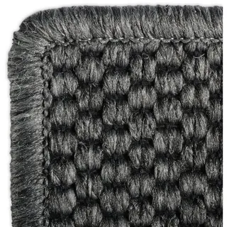 Karat Läufer Gaza, Teppichläufer in verschiedenen Farben & Größen, Brücke, rechteckig, Höhe: 5 mm, in Sisal-Optik grau 100 cm x 100 cm x 5 mm