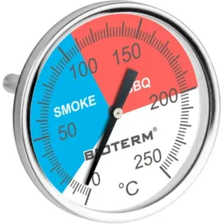 Räucher Grill Thermometer 0-250°C Smoker BLAU Bimetall Räucherofen Gasgrill BBQ
