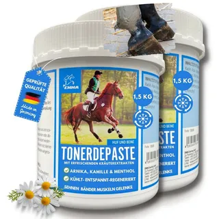 EMMA Eventing Hautcreme Tonerde Pferd - essigsaure Tonerde für Pferde I Tonerde Paste Arnika Spar Set, Heilerde Paste