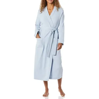 Amazon Essentials Damen Leichter Waffel-Bademantel, Lang (Erhältlich In Übergröße), Staubblau, XS