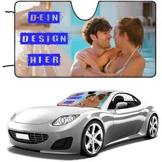 Auto Frontscheibe Sonnenschutz, Personalisierte Foto Auto Sonnenschutz Abdeckung, blockiert UV-Strahlen Sonnenblende, Personalisierte Auto Frontscheibe Sonnenschutz Für Auto, SUV