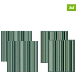 DDDDD 4tlg. Set: Geschirr- und Küchenhandtücher "Over the rainbow" in Grün