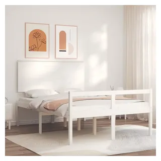 vidaXL Seniorenbett 140 x 200 cm Weiß