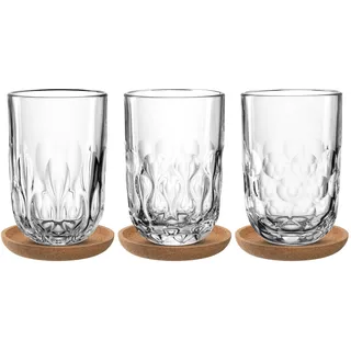 LEONARDO Latte Macchiato-Set mit Untersetzer GOCCE 390 ml
