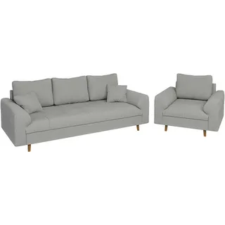 S-Style Couch Cord 3-Sitzer Grau