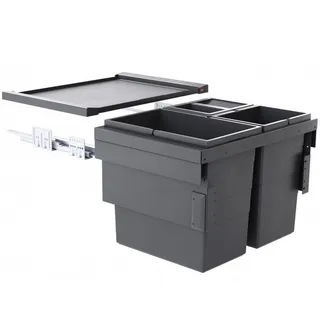 HAILO Einbaumülleimer 60 cm Grau