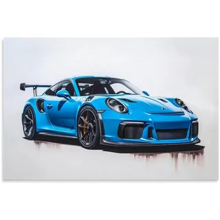Dujoi Auto-Poster 911 GT3RS, Rennwagen, Wandkunst, Vintage-Poster für Herren, Kunstdrucke, Leinwand, Gerahmt oder Ungerahmt, 45 x 30 cm