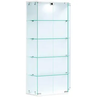 VCM Hängevitrine Benila 83 x 17 x 114 cm Weiß