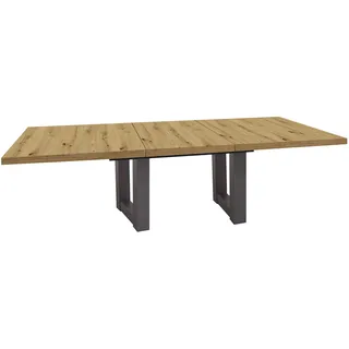 Couchtisch - Asteiche - U-Gestell - ausziehbar - 160 cm breit