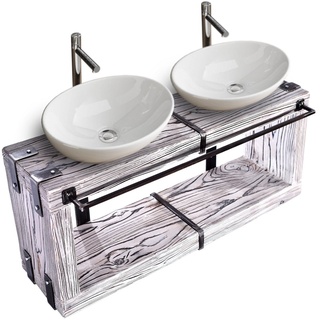 CHYRKA Waschbeckenschrank Badmöbel Waschtisch BORYSLAW-Bad Waschbecken Waschtischunterschrank weiß 160 cm x 28 cm