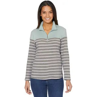 Sweatshirt CASUAL LOOKS Gr. 50, grün (mint, grau, gestreift) Damen Sweatshirts -jacken