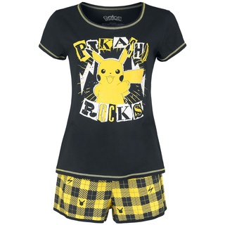 Pokémon - Gaming Schlafanzug - Pikachu - Rocks - S bis XXL - für Damen - Größe M - schwarz/gelb  - EMP exklusives Merchandise! - M