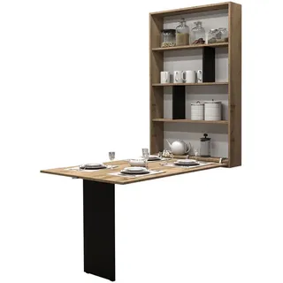 Mirjan24 Wandtisch 85 x 19 x 203 cm Schwarz